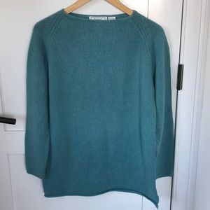 Terryl Aqua Blue Turquoise Cashmere Sweater